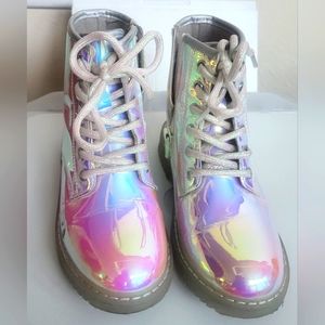 CHILDREN'S PLACE HOLOGRAPHIC BOOTS SIZE 12